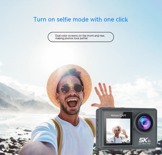 5K Waterproof Action Camera with WiFi and Remote Control