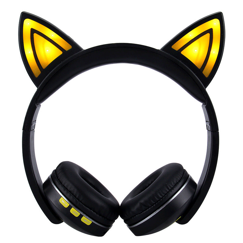 Cat Ear Bluetooth Headphones with LED Light