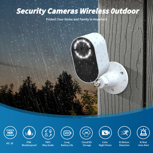 3MP Solar Wireless Outdoor Security Camera with Night Vision