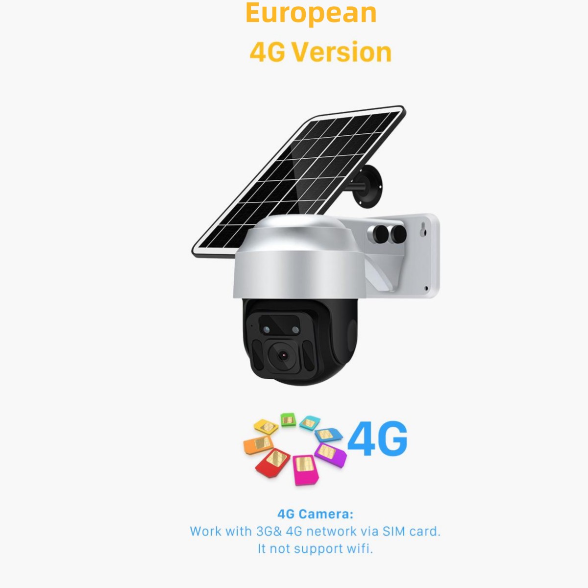 Solar Powered Wireless WiFi Security Camera for Outdoor Surveillance