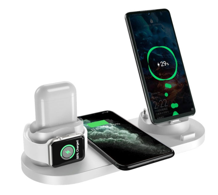 Fast 6 in 1 Wireless Charger Dock for iPhone Apple Watch AirPods