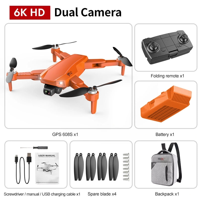 GPS Drone with HD Dual Camera and Remote Control