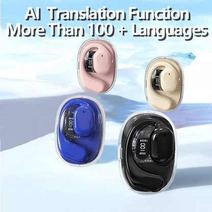 AI Translation Sports Bluetooth Earbuds with LED Display