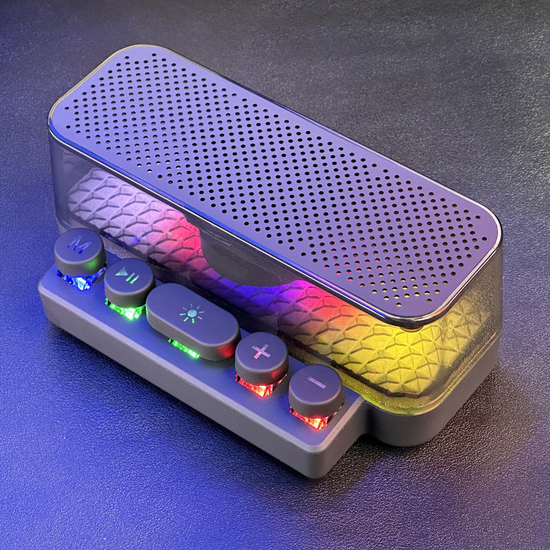 RGB Bluetooth Speaker with LED Light Wireless Desktop Music Speaker