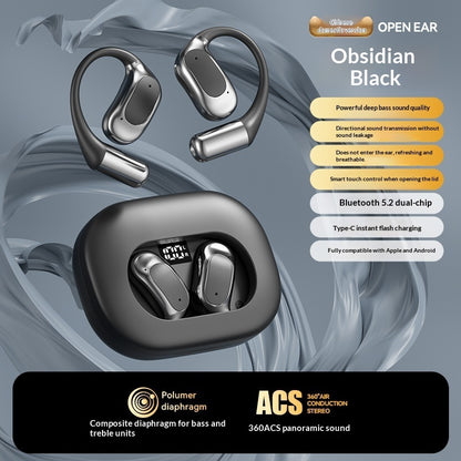 AI Translation Bluetooth Earbuds with Ear Hooks and Charging Case