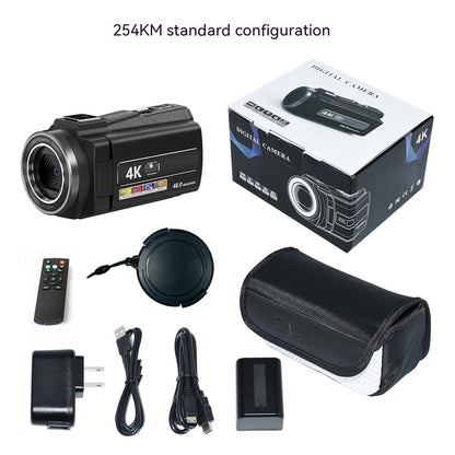 4K HD Digital Camera Handheld Shooting Digital Camera
4K HD Digital Camcorder with 32GB Card and Extra Battery