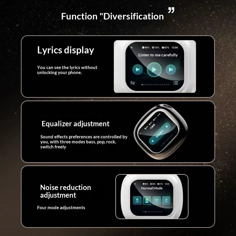 Ultra-Long Battery Life Wireless Earbuds with Smart Touch Screen