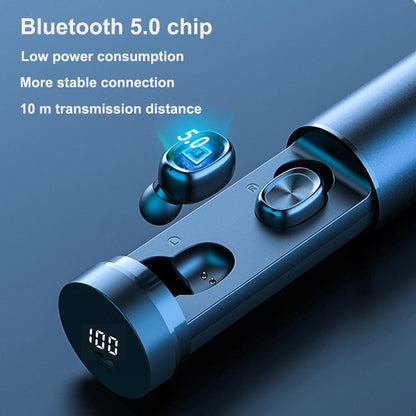 Bluetooth 5.0 Wireless Earbuds with Touch Control and LED Display