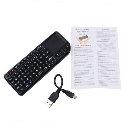 Mini Wireless Keyboard with Touchpad for Smart TV and PC