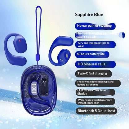 AI Translation Sports Bluetooth Earbuds with LED Display