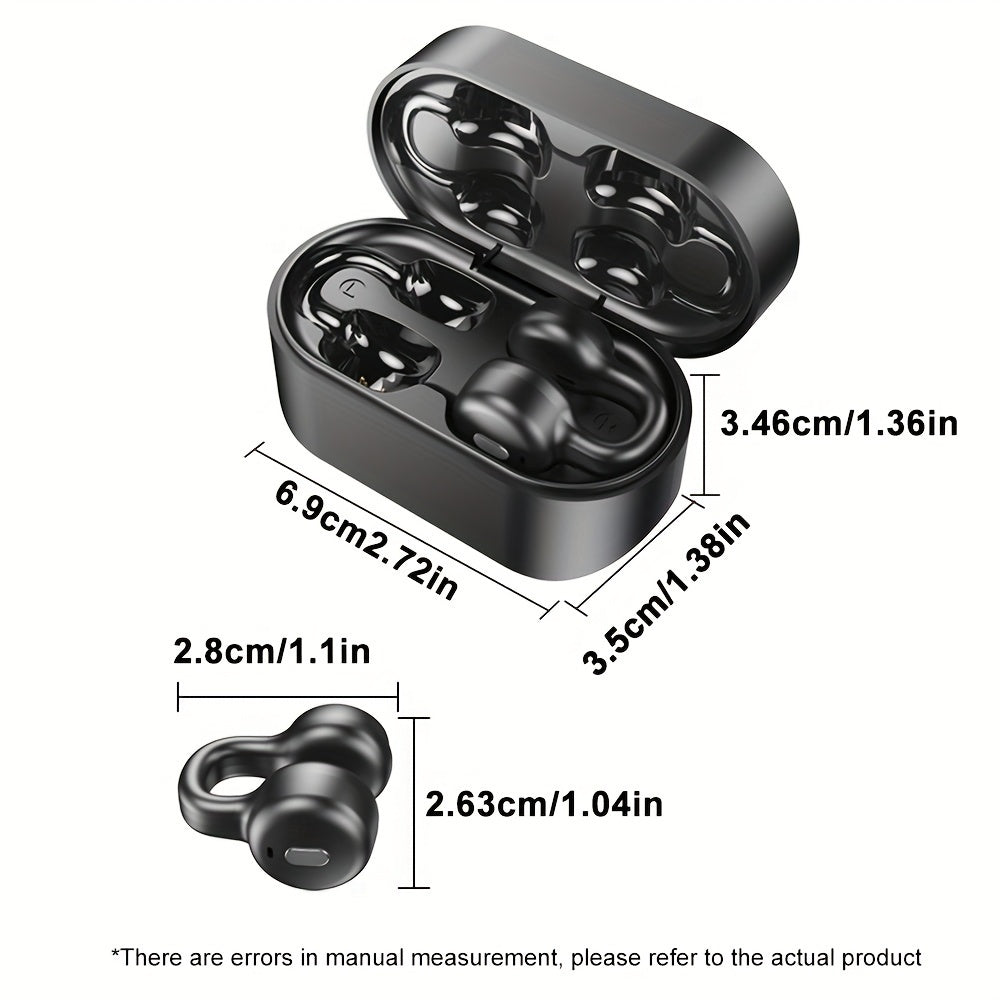 Wireless Open-Ear Clip-On Earbuds with Charging Case