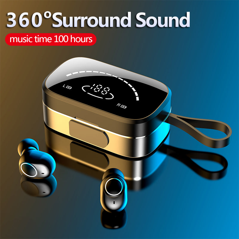 Wireless Bluetooth Earbuds with LED Display Charging Case