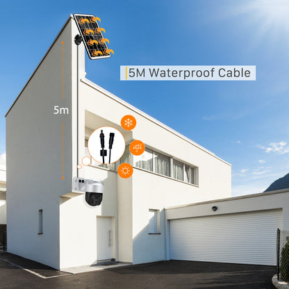 Solar Powered Wireless WiFi Security Camera for Outdoor Surveillance