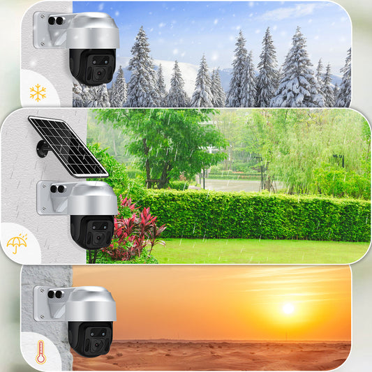 Solar Powered Wireless WiFi Security Camera for Outdoor Surveillance