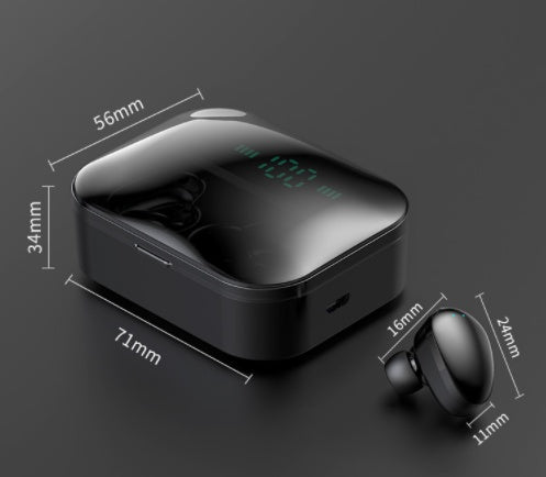 TWS Bluetooth Earbuds with Digital Battery Display Charging Case