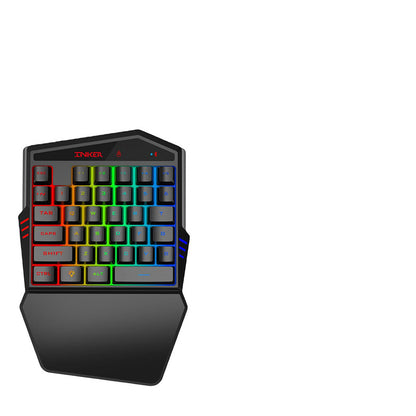 One-Hand RGB Gaming Keyboard for Mobile and PC