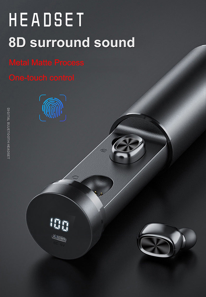 Bluetooth 5.0 Wireless Earbuds with Touch Control and LED Display