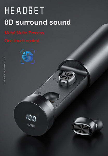 Bluetooth 5.0 Wireless Earbuds with Touch Control and LED Display