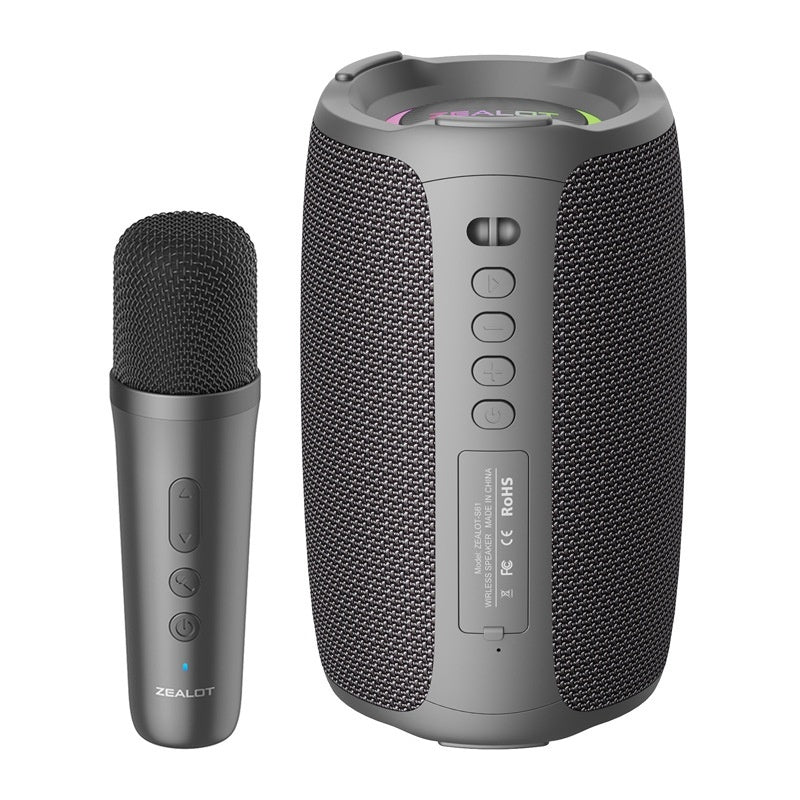 Portable Bluetooth Karaoke Speaker with Wireless Microphone