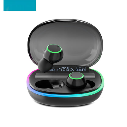 TWS Wireless Bluetooth Earbuds with LED Display and Light Effects