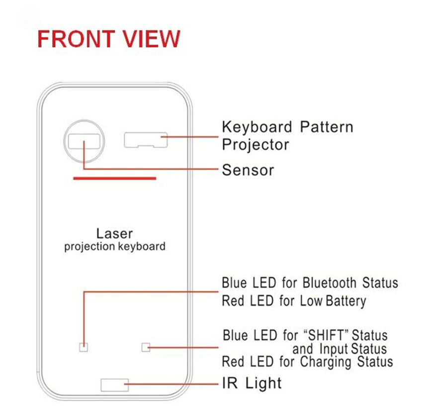 virtual laser keybroard bluetooth projector for phone, tablets and laptop