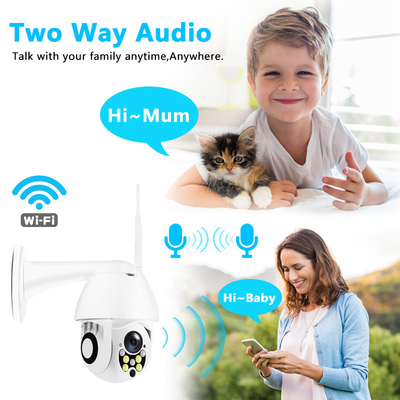 1080P Outdoor WiFi Security Camera with Pan Tilt and Night Vision