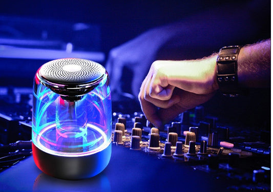 Portable Bluetooth Speaker with Colorful LED Light & Powerful Bass