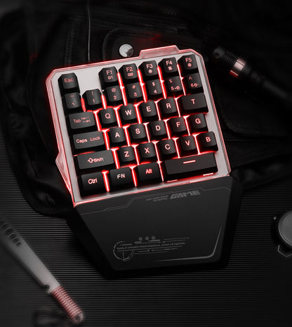 One-Handed RGB Gaming Keyboard with Wrist Rest