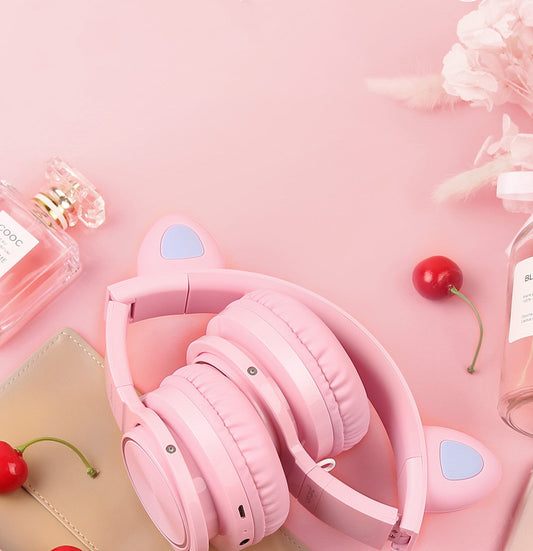 LED Cat Ear Bluetooth Headphones for Kids