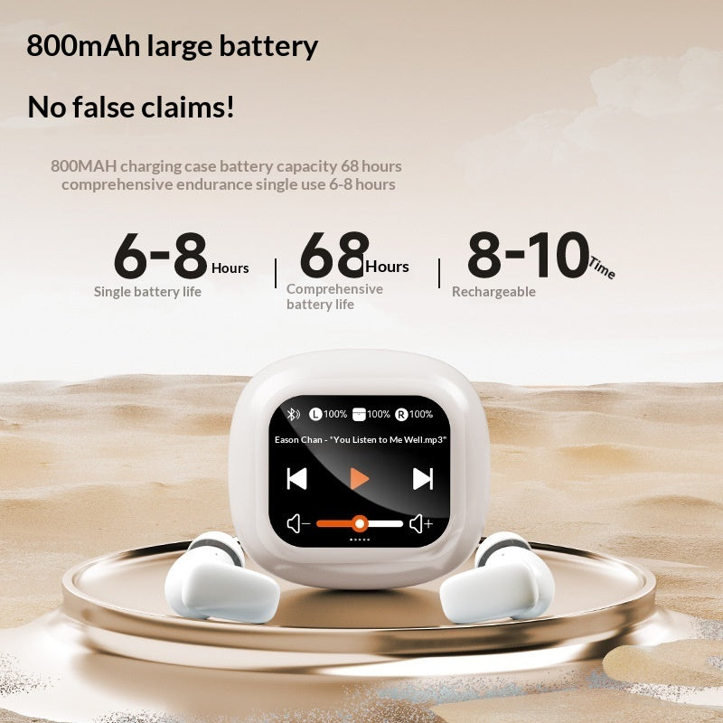 Ultra-Long Battery Life Wireless Earbuds with Smart Touch Screen