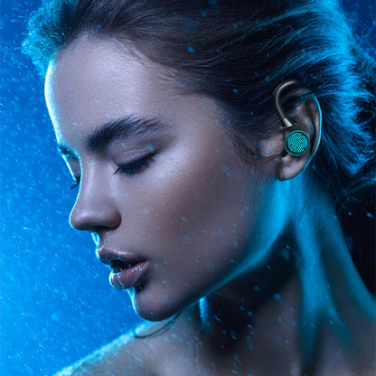 Wireless Bluetooth Earbuds with Ear Hooks and Waterproof Design