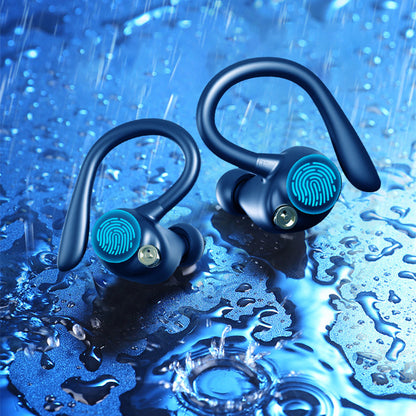 Wireless Bluetooth Earbuds with Ear Hooks and Waterproof Design