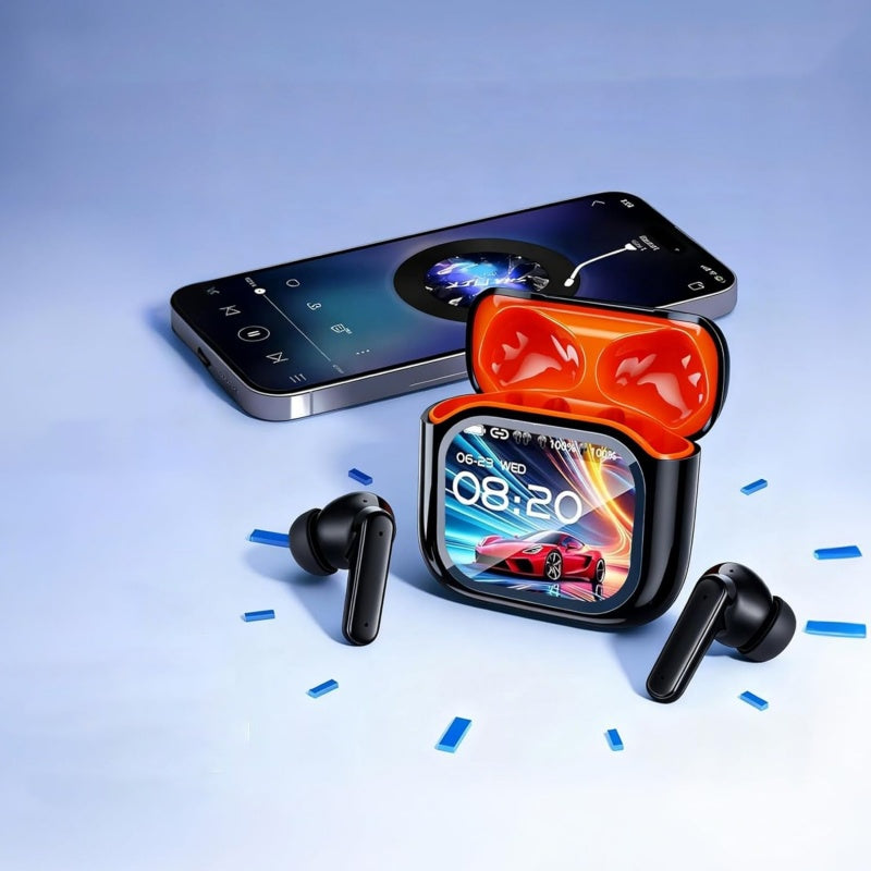 AI Translation Wireless Earbuds with Smart Touch Screen Case