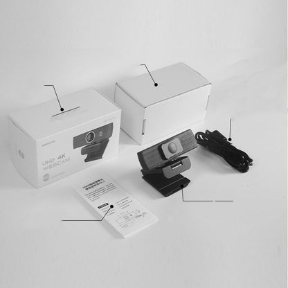 HD Webcam with Zoom for Computer and Video Calls