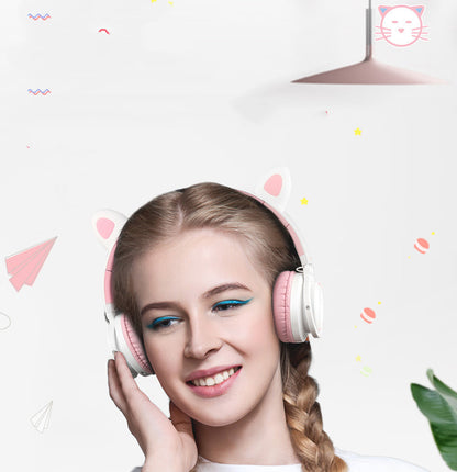 LED Cat Ear Bluetooth Headphones for Kids