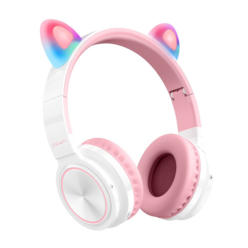 LED Cat Ear Bluetooth Headphones for Kids