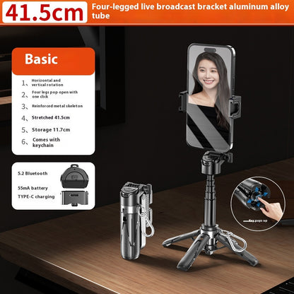 Multifunctional Mini Selfie Stick Bracket with Bluetooth Remote