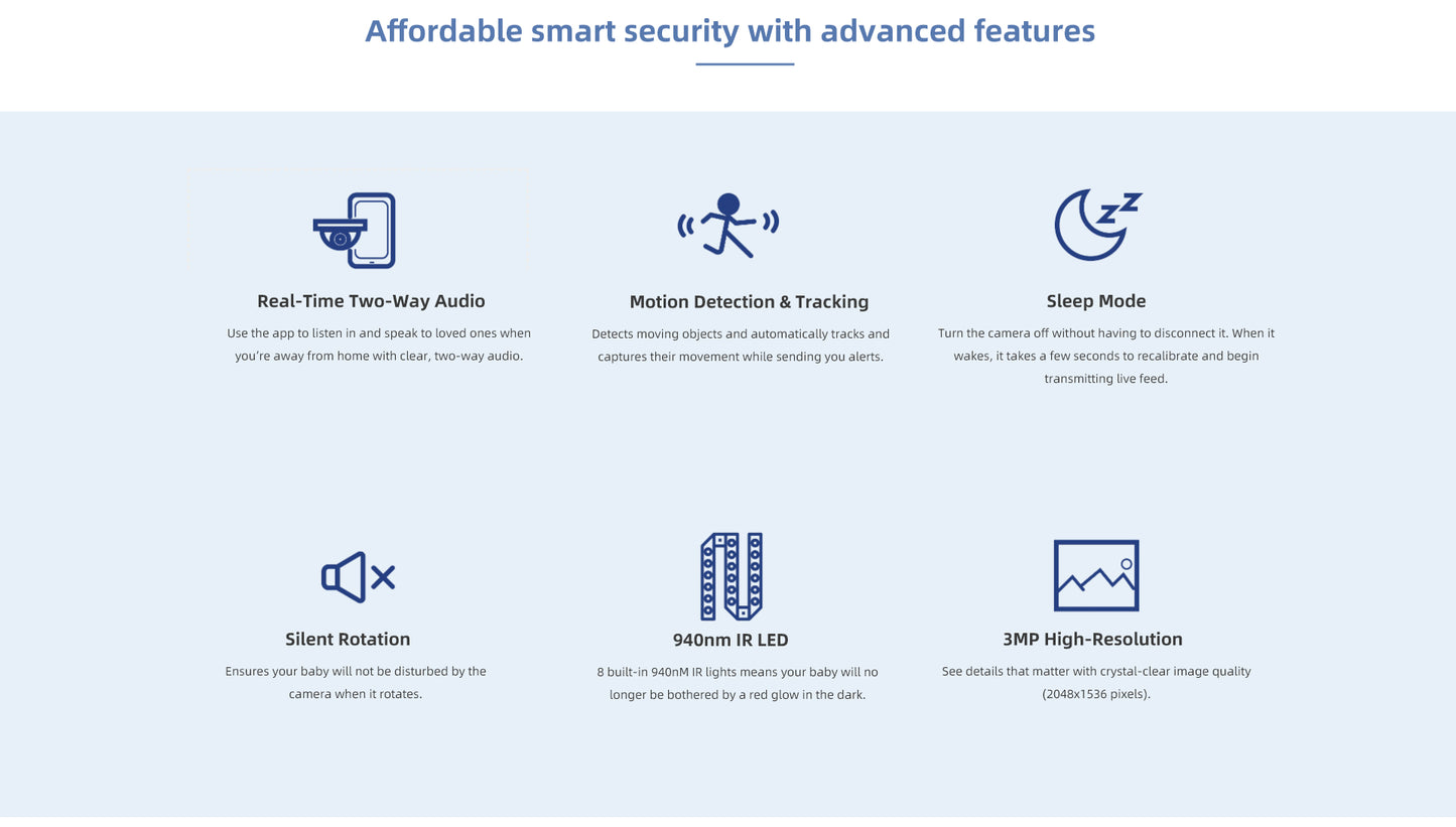 IMILAB A1 2K WiFi Home Security Camera with App Control