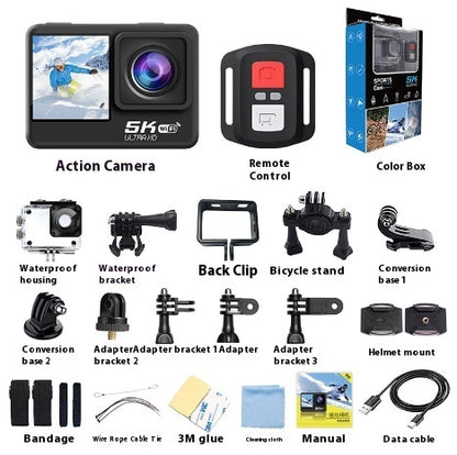 5K Waterproof Action Camera with WiFi and Remote Control