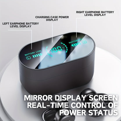 Wireless Open-Ear Clip-On Earbuds with Charging Case