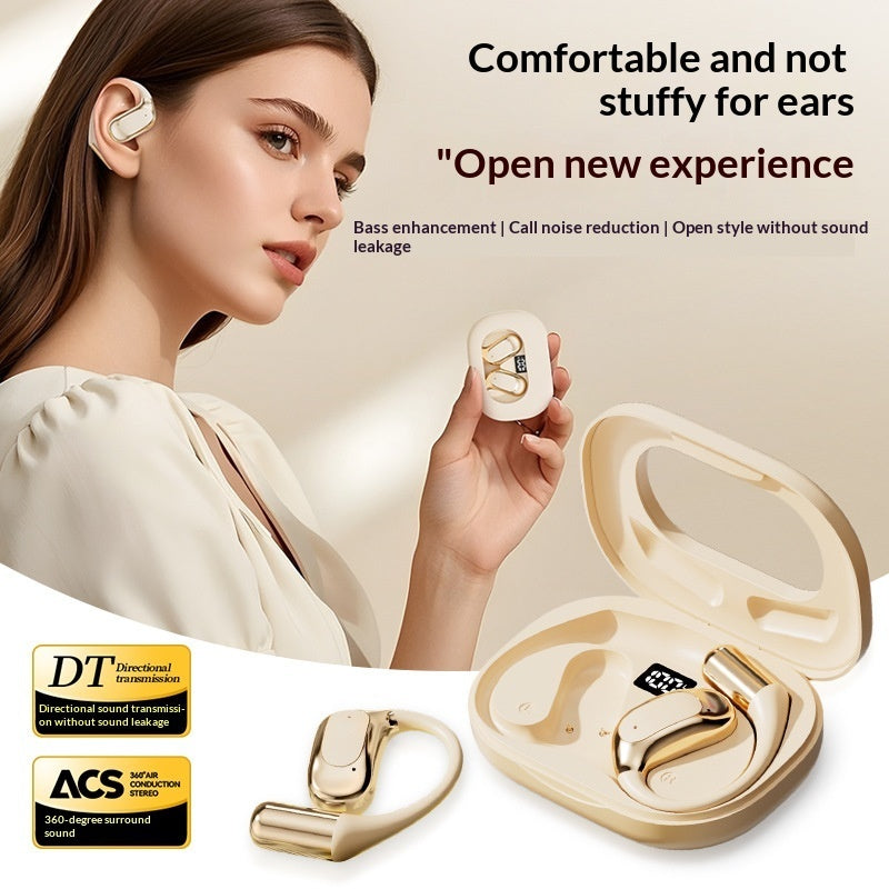 AI Translation Bluetooth Earbuds with Ear Hooks and Charging Case