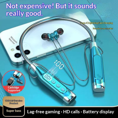 Wireless Bluetooth Neckband Earbuds with Ultra-Long Battery Life