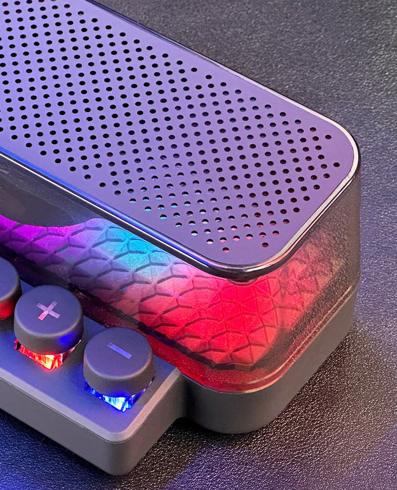 RGB Bluetooth Speaker with LED Light Wireless Desktop Music Speaker