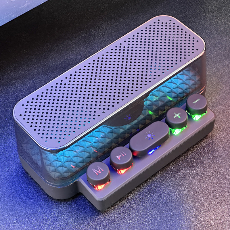 RGB Bluetooth Speaker with LED Light Wireless Desktop Music Speaker