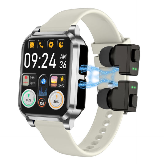 Smartwatch with Bluetooth Calling and Built-in Wireless Earbuds