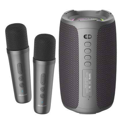 Portable Bluetooth Karaoke Speaker with Wireless Microphone