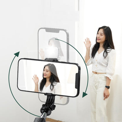 Bluetooth Selfie Stick Tripod with Light for Live Streaming