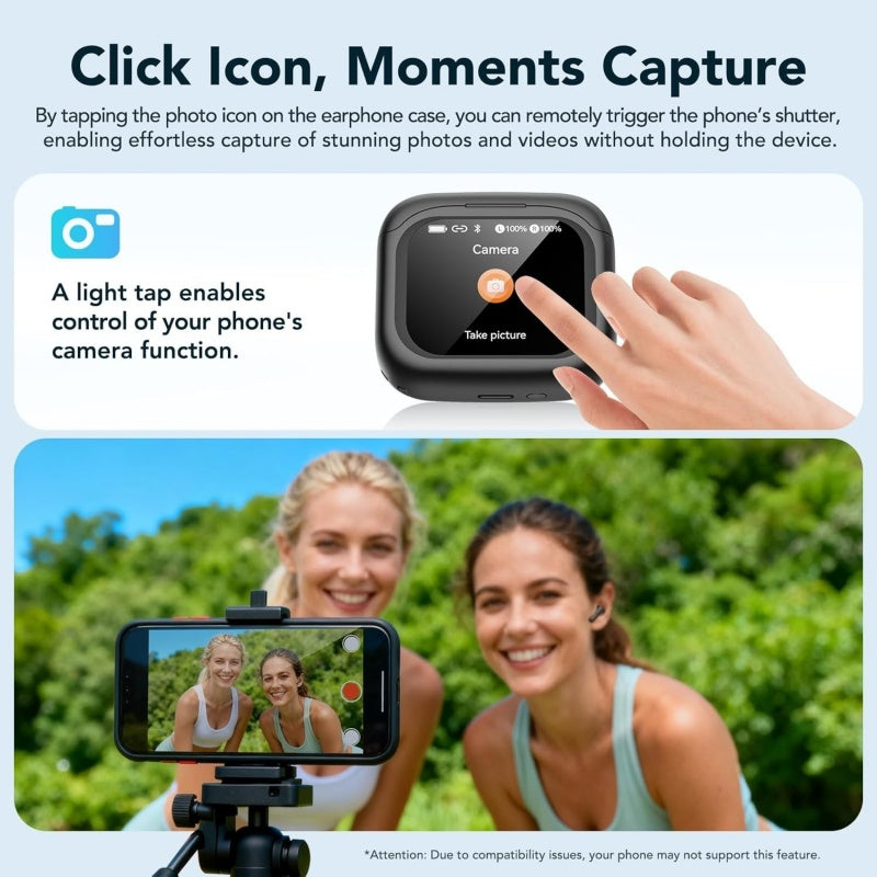 AI Translation Wireless Earbuds with Smart Touch Screen Case