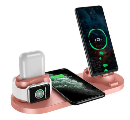 Fast 6 in 1 Wireless Charger Dock for iPhone Apple Watch AirPods