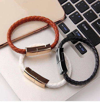 bracelet USB charging cable for iphone, android and type-C devices